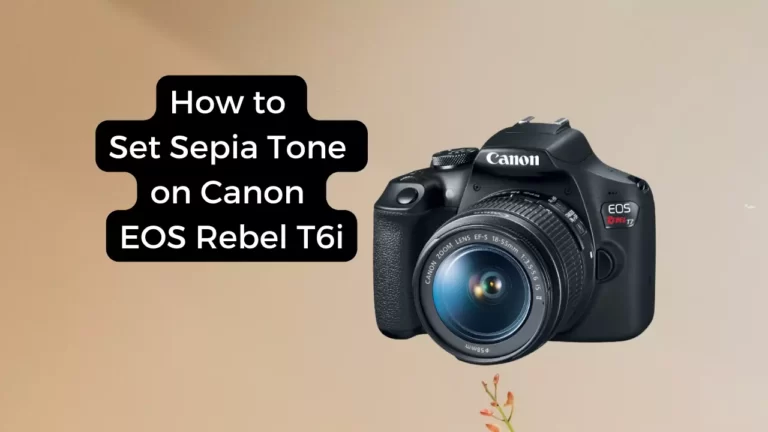 How to Set Sepia Tone on Canon EOS Rebel T6i in 2 Minutes