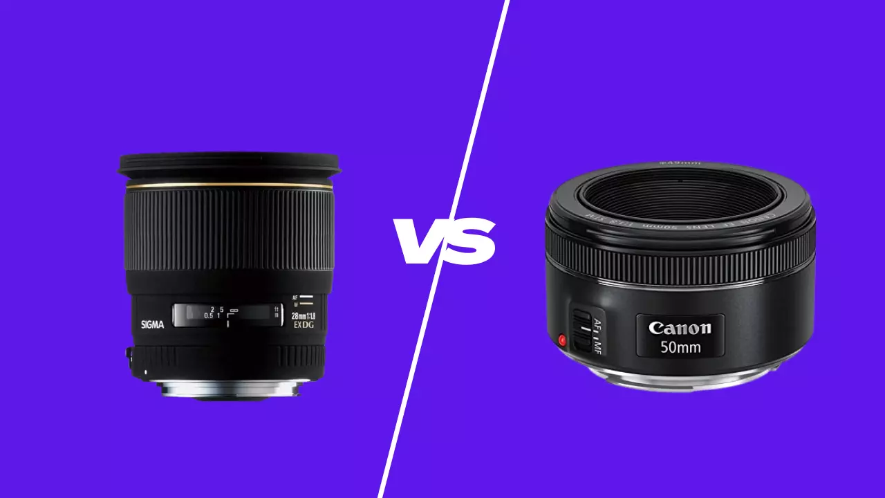 28mm lens vs 50mm lens