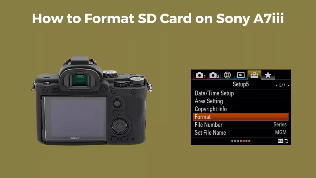 How to Format Sd Card Sony A7Iii  