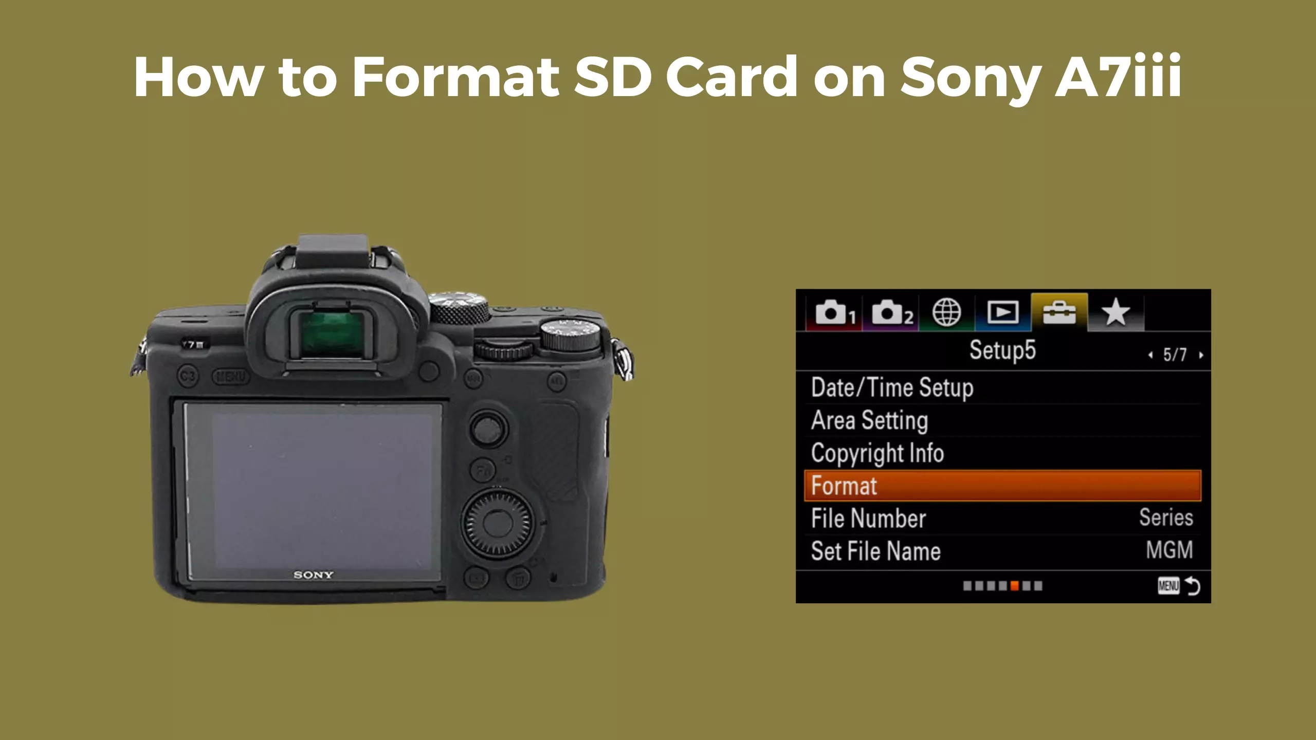 how to format sd card on sony a7iii